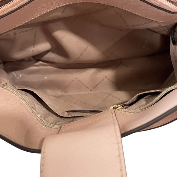 Michael Kors Blush Pink Saffiano Leather Crossbody Shoulder Bag Gold Hardware - Picture 3 of 8